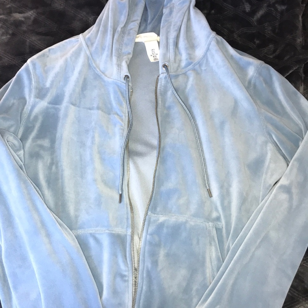 H&M velvour zip up